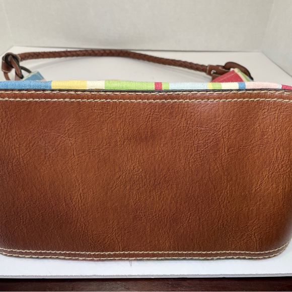 Fossil Shoulder Canvas Striped Material Boho Style ZB2267. - Picture 4 of 16